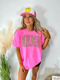 Load image into Gallery viewer, Neon Pink Leopard Mama Graphic Tee
