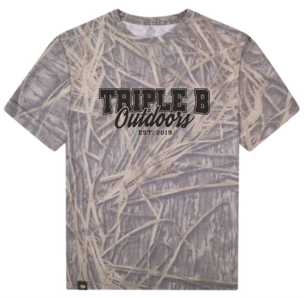 Triple B Outdoors Logo- Mossy Oak Shadow Grass Tee