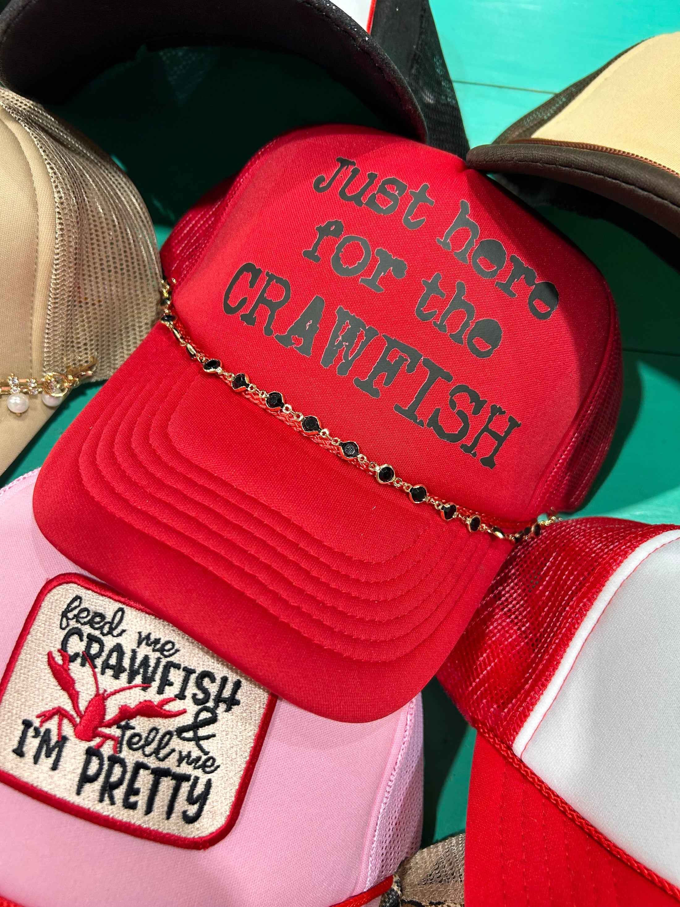 Just Here For The Crawfish Trucker | Crawfish Season Hats