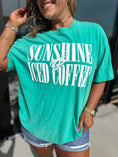 Load image into Gallery viewer, Sunshine & Iced Coffee Island Green Graphic Tee
