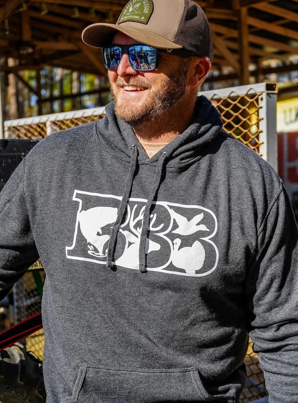 Charcoal BBB Hoodie – Bass Bucks and Birds