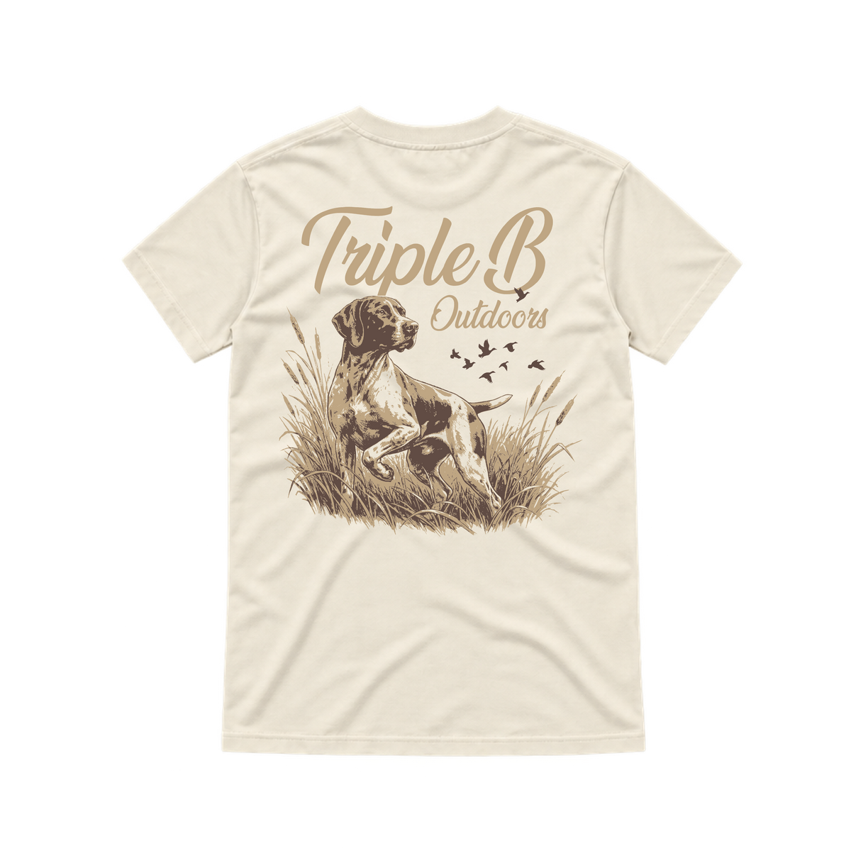 Dog Field Script Triple B Pocket Tee