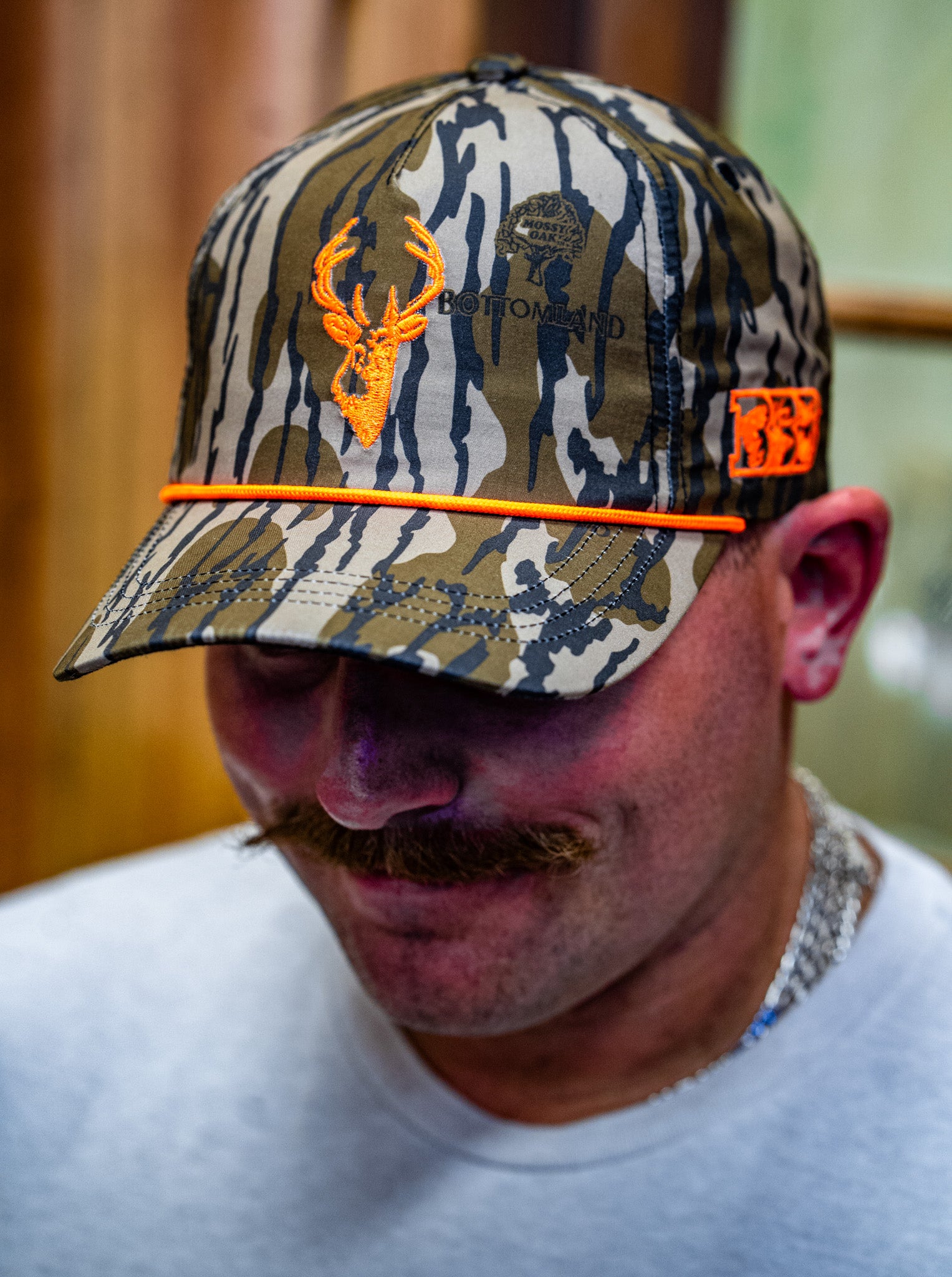 Bottomland & Orange Rope Hat