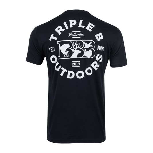 Black Circle Logo Tee - Triple B Outdoors