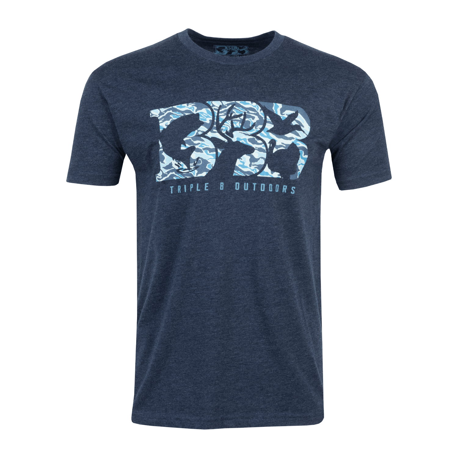 Blue Camo Logo Tee - Triple B Outdoors