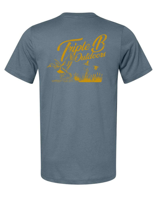 Blue & Gold Mallard Triple B T-Shirt - Triple B Outdoors