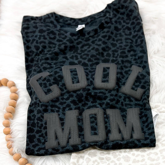 Cool Mom Leopard Puff Tee