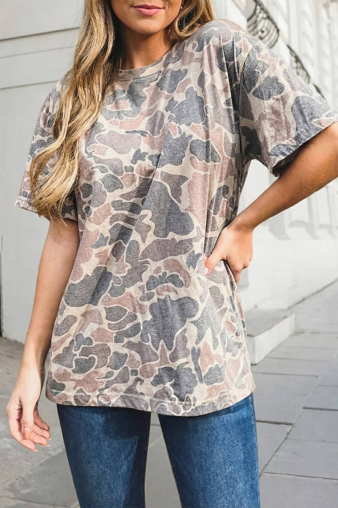 Camouflage Print Casual T Shirt - Triple B Outdoors