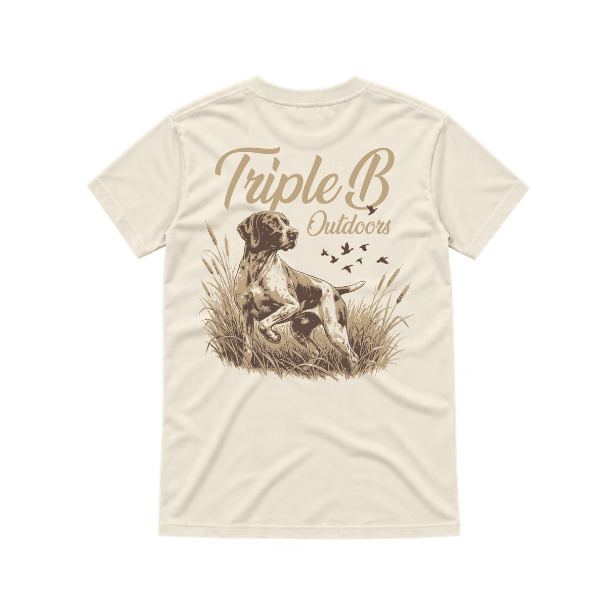 Dog Field Script Triple B Pocket Tee - Triple B Outdoors