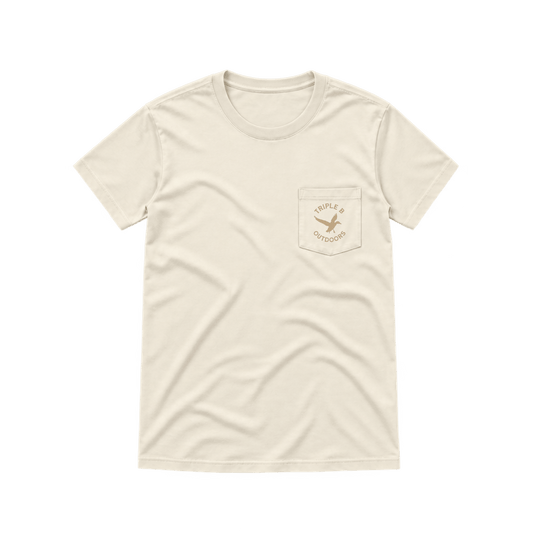 Dog Field Script Triple B Pocket Tee - Triple B Outdoors