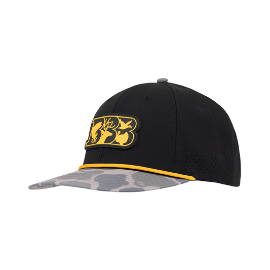 Elite Performance Ripstop Laser Cut Cap - Black/Duck Camo - Triple B Outdoors