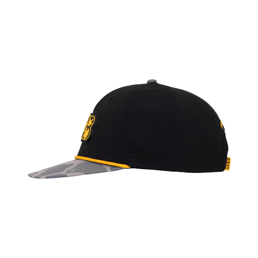 Elite Performance Ripstop Laser Cut Cap - Black/Duck Camo - Triple B Outdoors