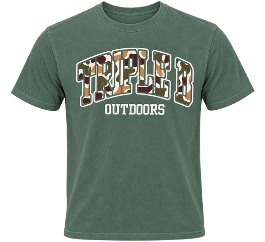 Green Duck Camo Logo Triple B Tee - Triple B Outdoors