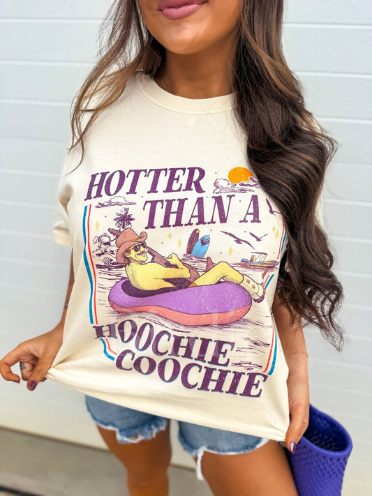 Hotter Than A Hoochie Graphic Tee on Ivory - Triple B Outdoors
