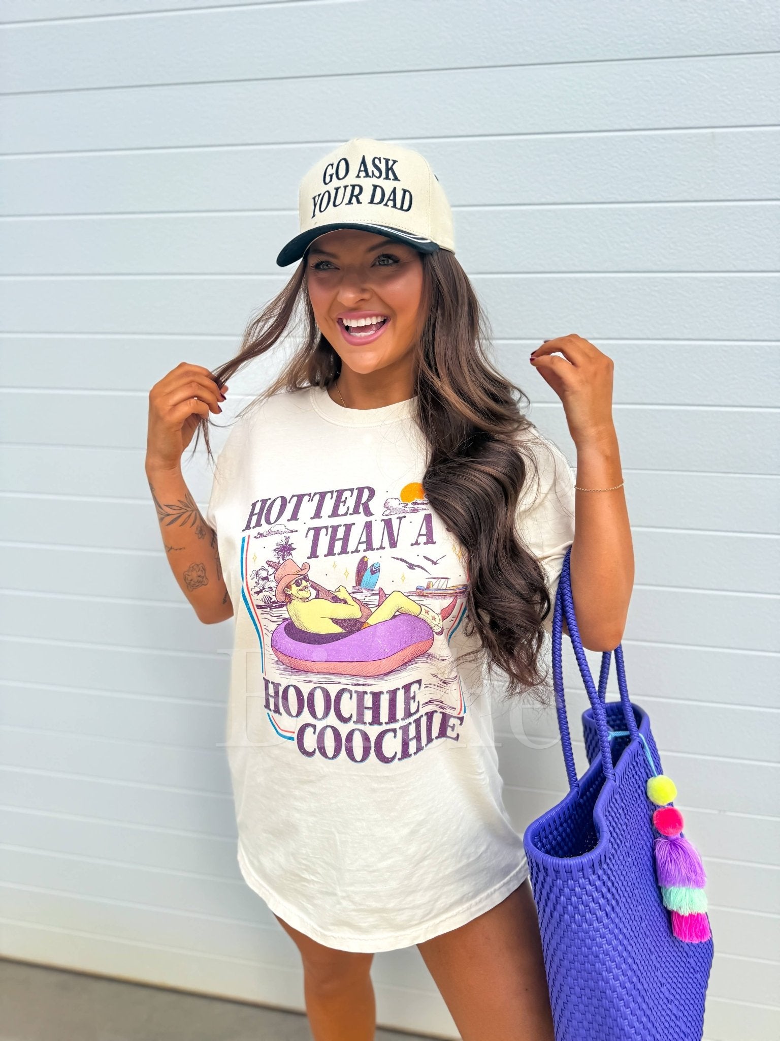 Hotter Than A Hoochie Graphic Tee on Ivory - Triple B Outdoors