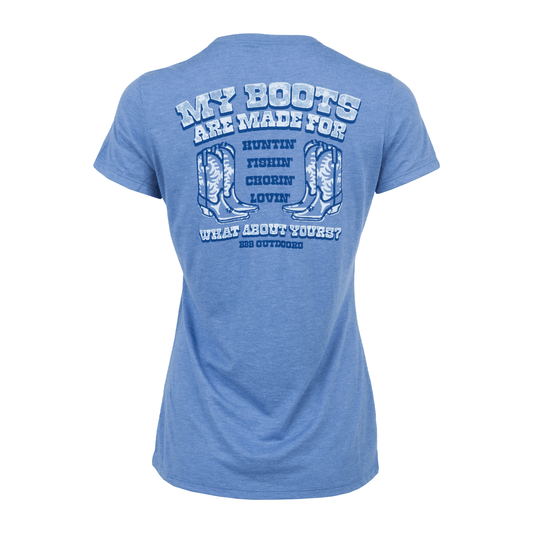 Ladies' Boots Fitted Tee - Triple B Outdoors