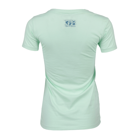 Ladies' Fitted Mint Skull Tee - Triple B Outdoors