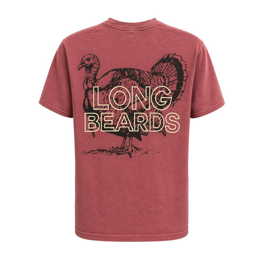 Longbeard Maroon Tee - Triple B Outdoors