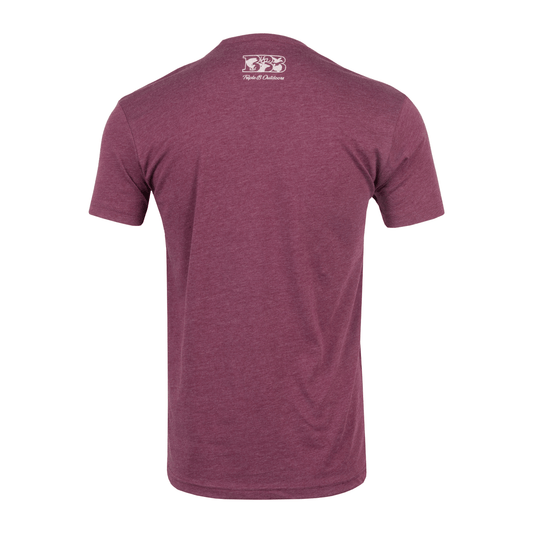 Maroon Woodgrain Tee - Triple B Outdoors