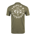 Load image into Gallery viewer, Military Green Circle Logo Tee - Triple B Outdoors
