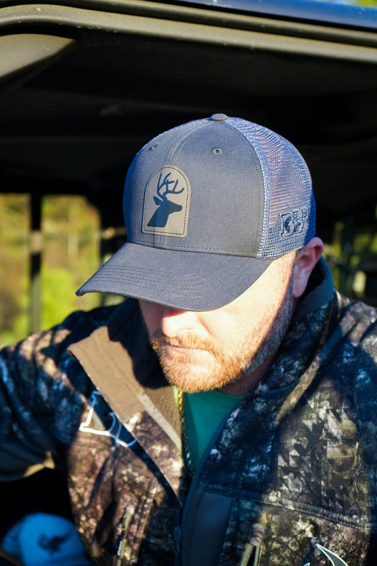 Navy Deer Patch Hat - Triple B Outdoors