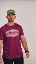 Load and play video in Gallery viewer, Maroon Woodgrain Tee
