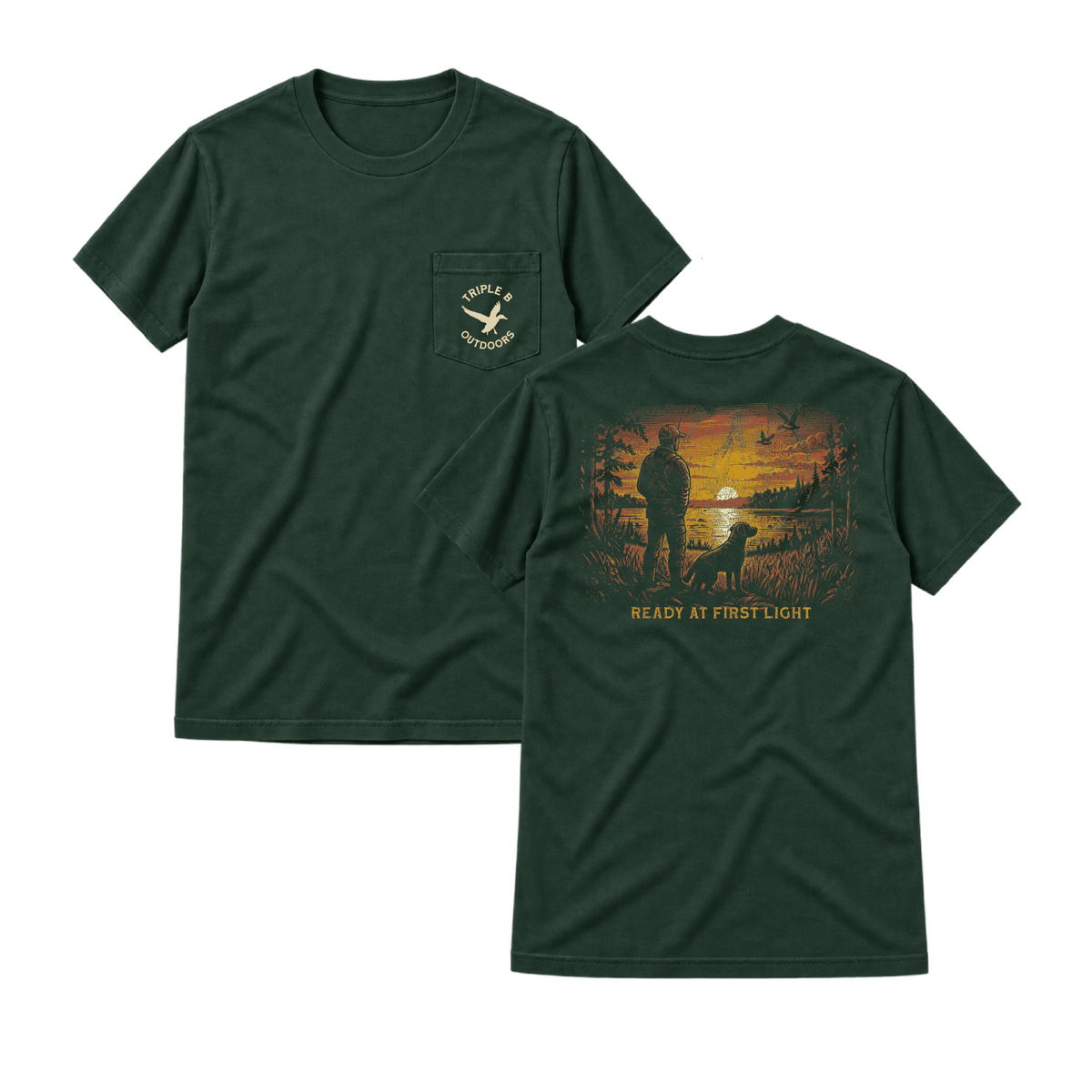 Ready at First Light Triple B Pocket Tee - Triple B Outdoors