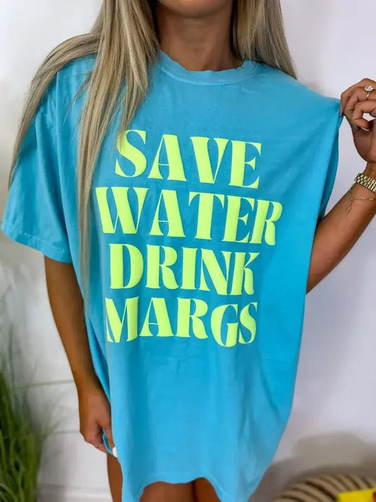 Save Water Drink Margs Blue Lagoon Graphic Tee - Triple B Outdoors