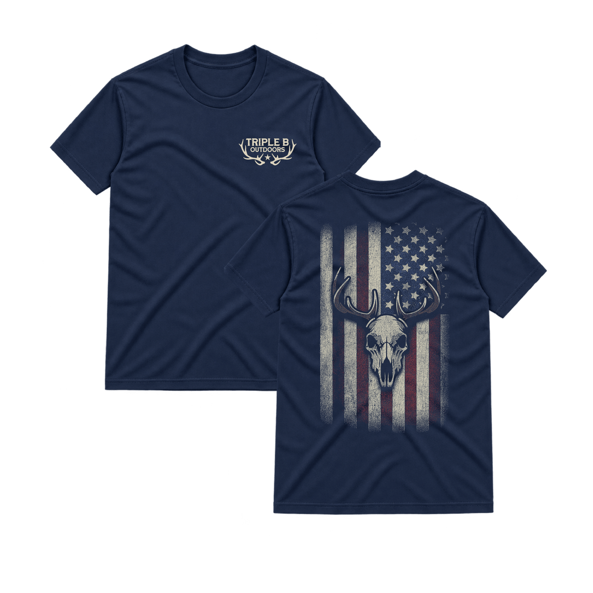Skull Flag Mount Triple B Tee - Triple B Outdoors