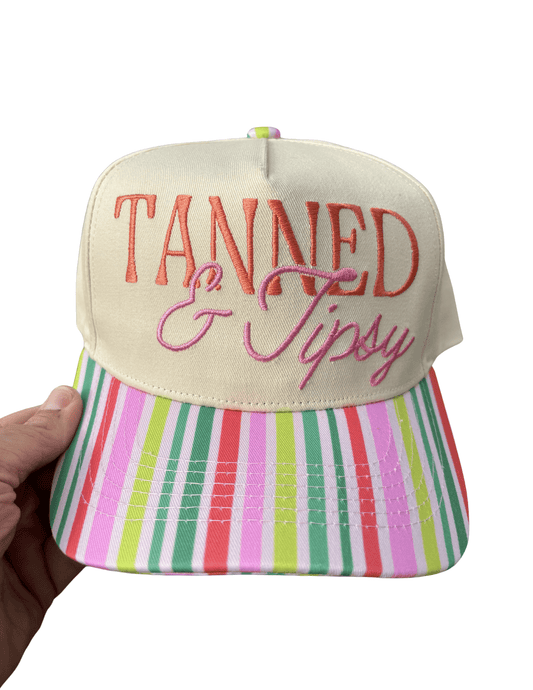 TANNED & TIPSY CANVAS CAP - Triple B Outdoors