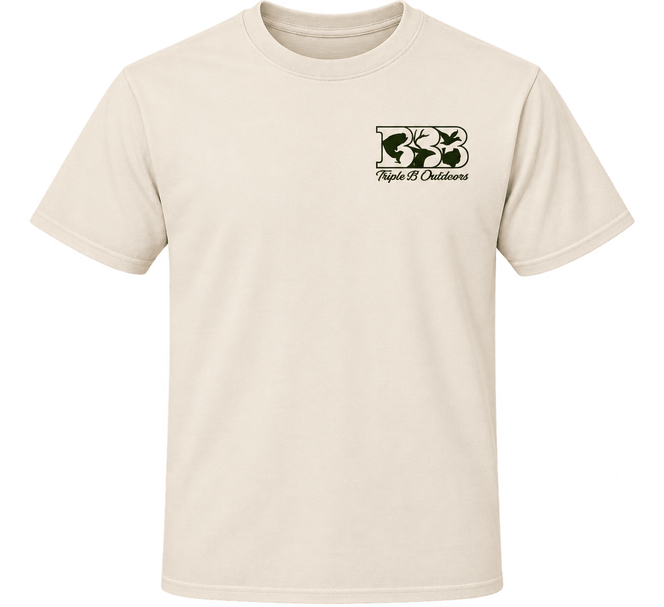 Triple B Cream Bass Tee - Triple B Outdoors