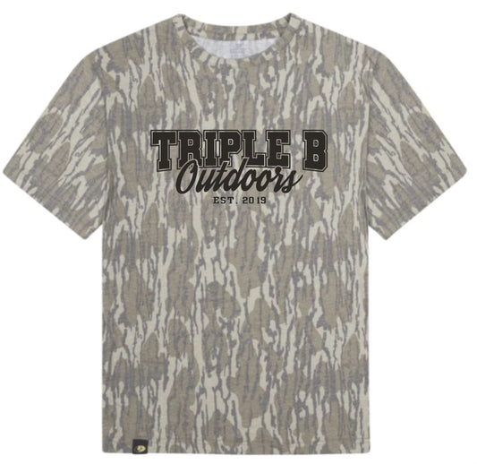 Triple B Outdoors Logo- Mossy Oak Bottomland Tee - Triple B Outdoors