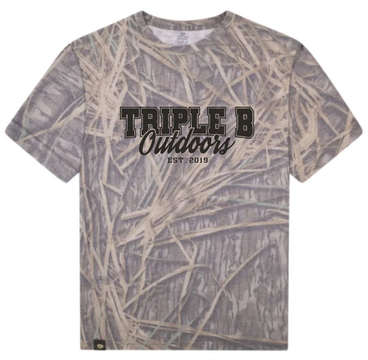Triple B Outdoors Logo- Mossy Oak Shadow Grass Tee - Triple B Outdoors