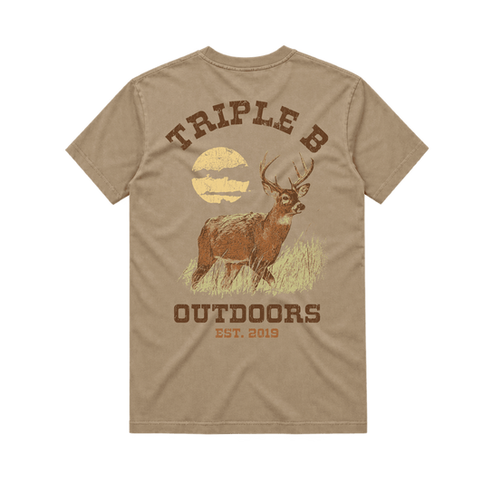 Whitetail Deer Moon Triple B Pocket Tee - Triple B Outdoors